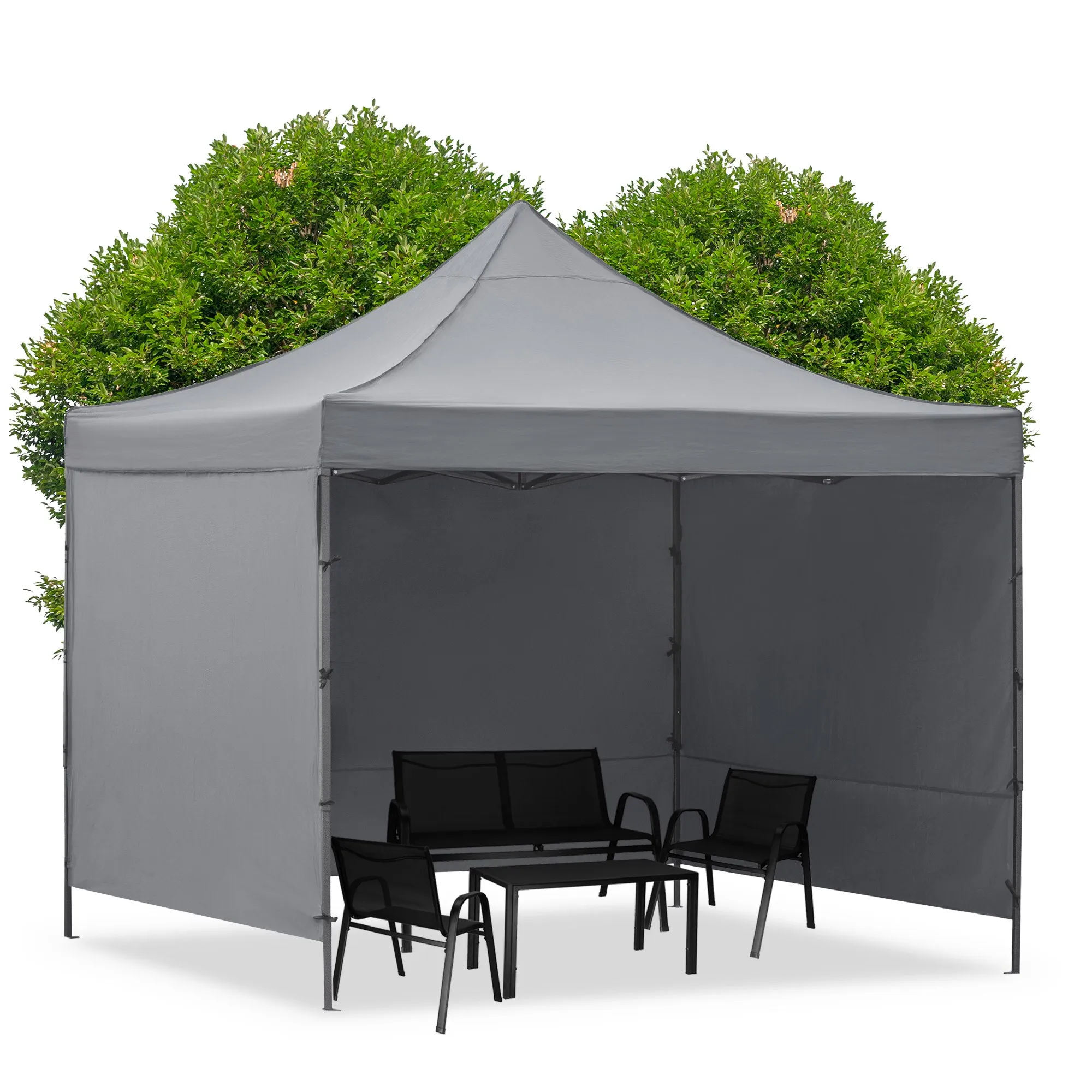 vrtni šator, dimenzija 3 × 3 m, sive boje - slika 7