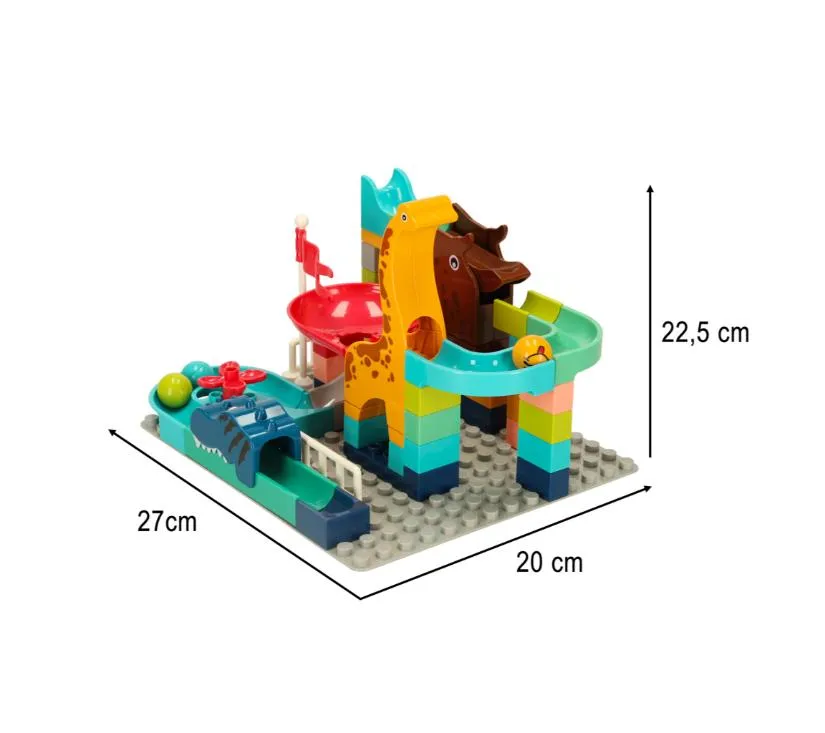 staza s loptom za dinosaure creative blocks 62 kom - slika 9