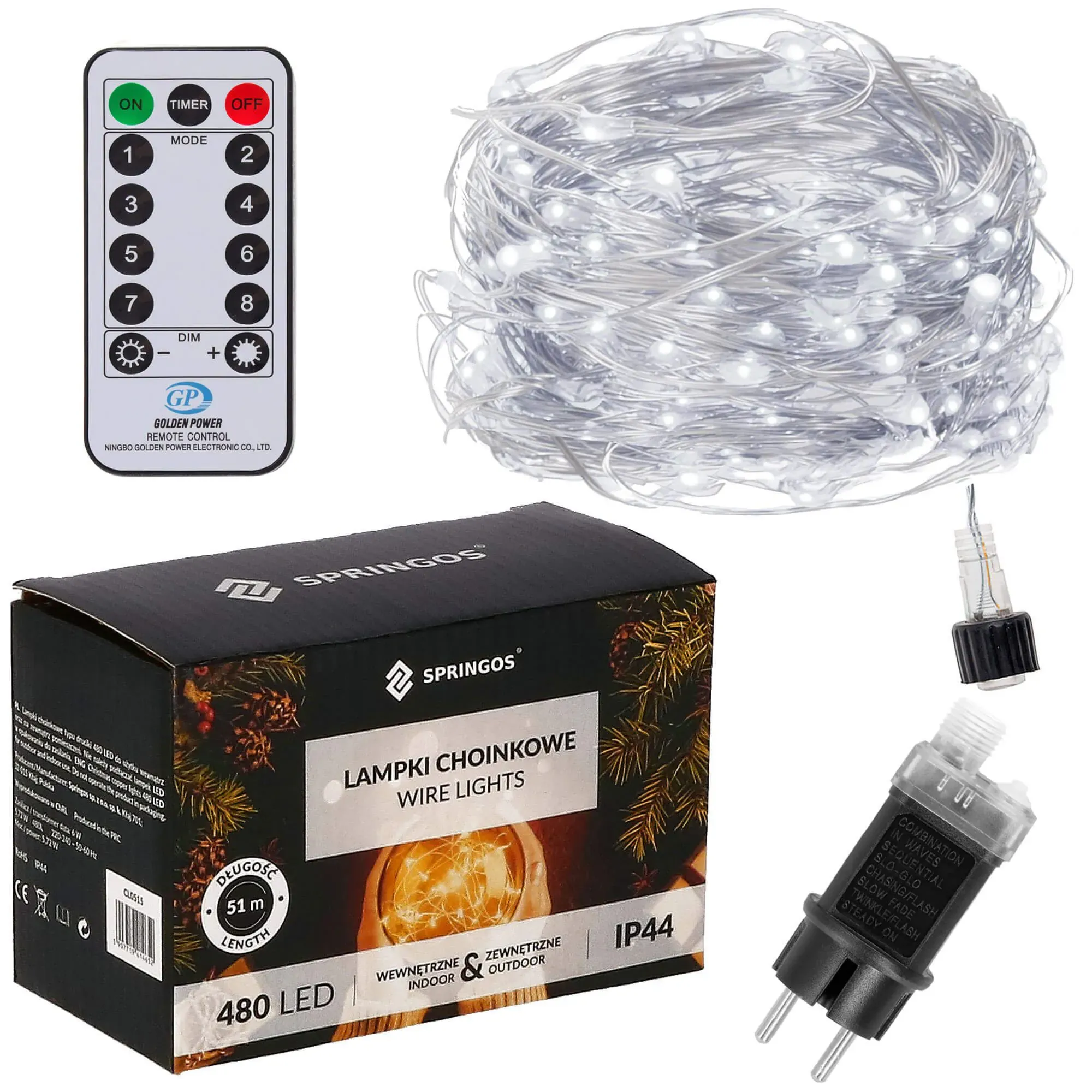 led božićne lampice 480 dioda, hladno bijela - slika 2