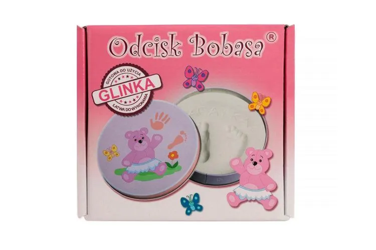 kutija za stvaranje otiska dječjeg dlana/stopala roza - slika 6