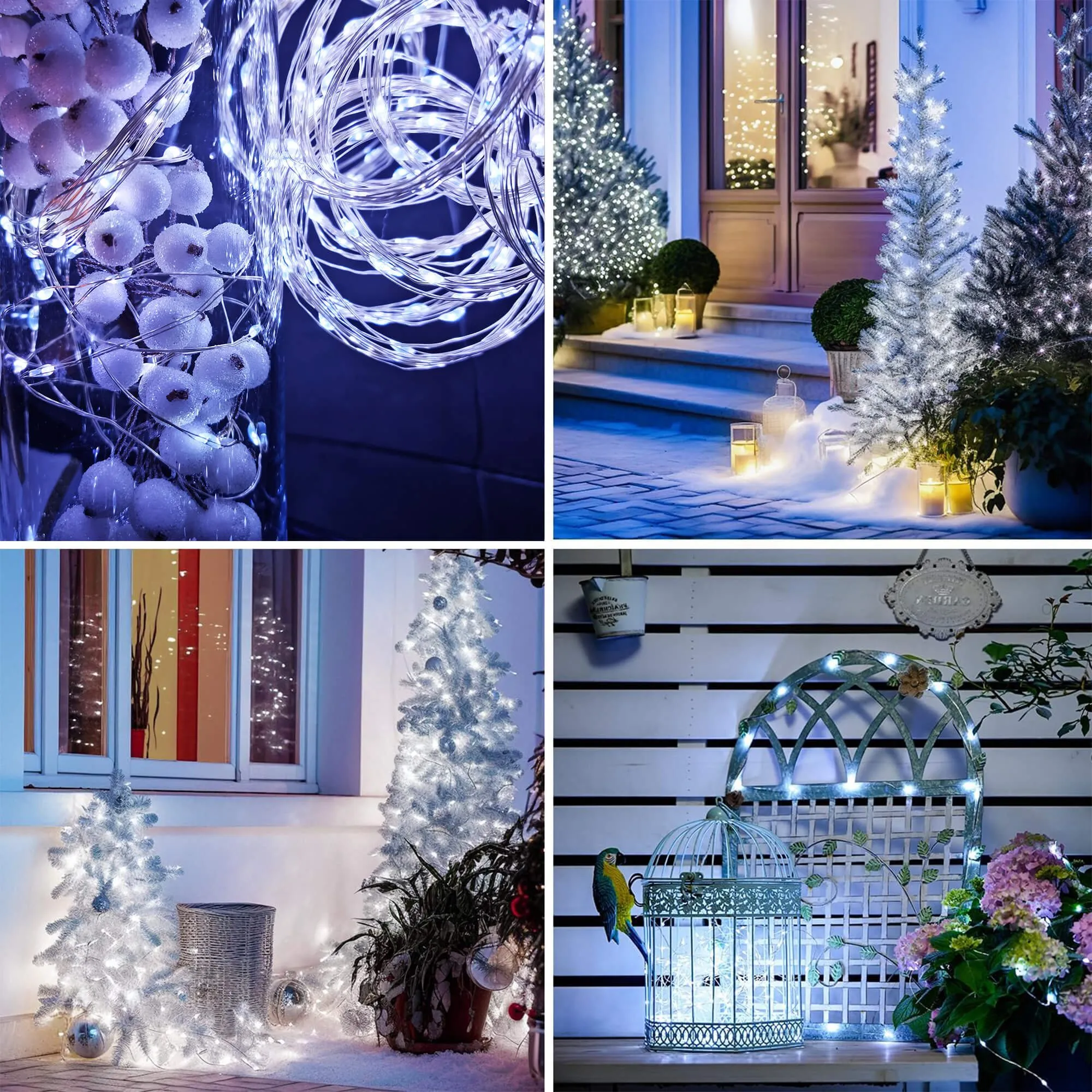 led žičane lampice , hladno bijela - slika 3
