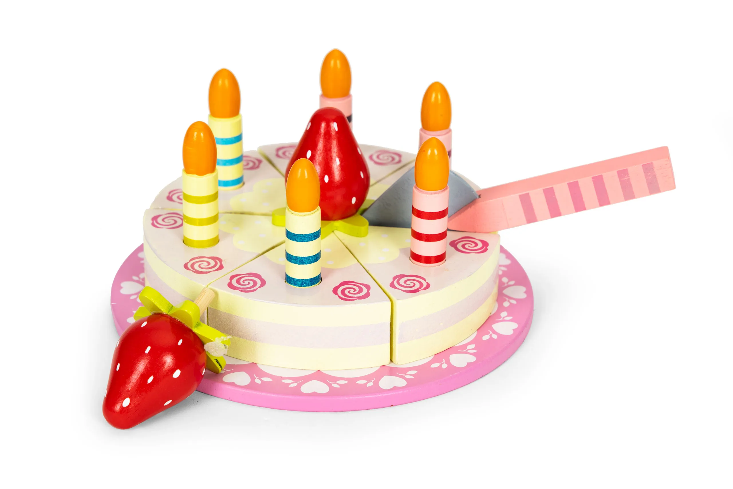 ecotoys drveni set za rođendansku tortu - slika 3