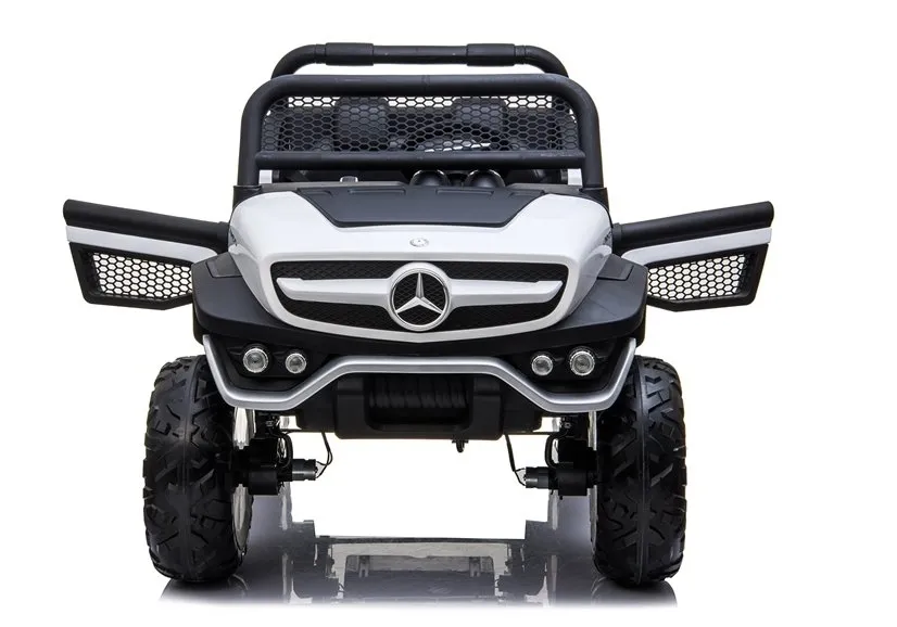 mercedes unimog - automobil na akumulator, bijeli 4x4 - slika 6