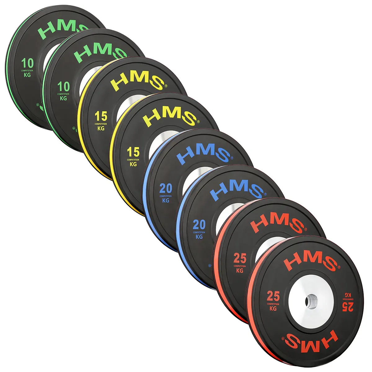 btbr olimpijski plošče - set branika (10 kg, 15 kg, 20 kg, 25 kg) - slika 2