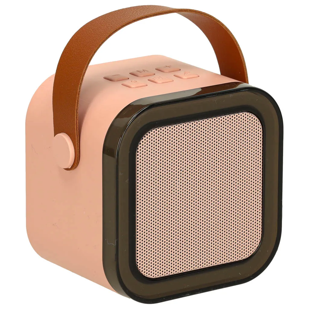 karaoke set 2 mikrofona + zvučnik bluetooth usb led pink - slika 4