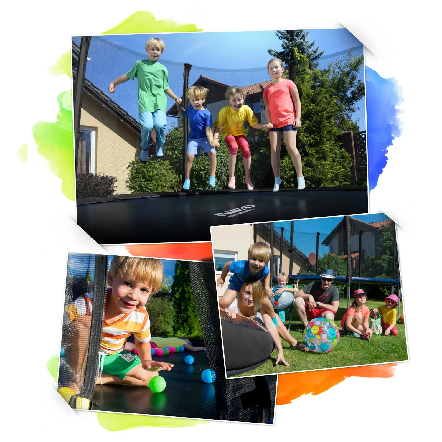 neo sport vrtni trampolin 252 cm (8ft) s unutarnjom mrežom i ljestvama - slika 8