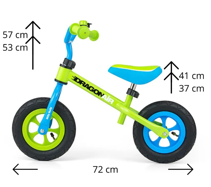 milly mally bicikl guralica dragon air zeleni - slika 3