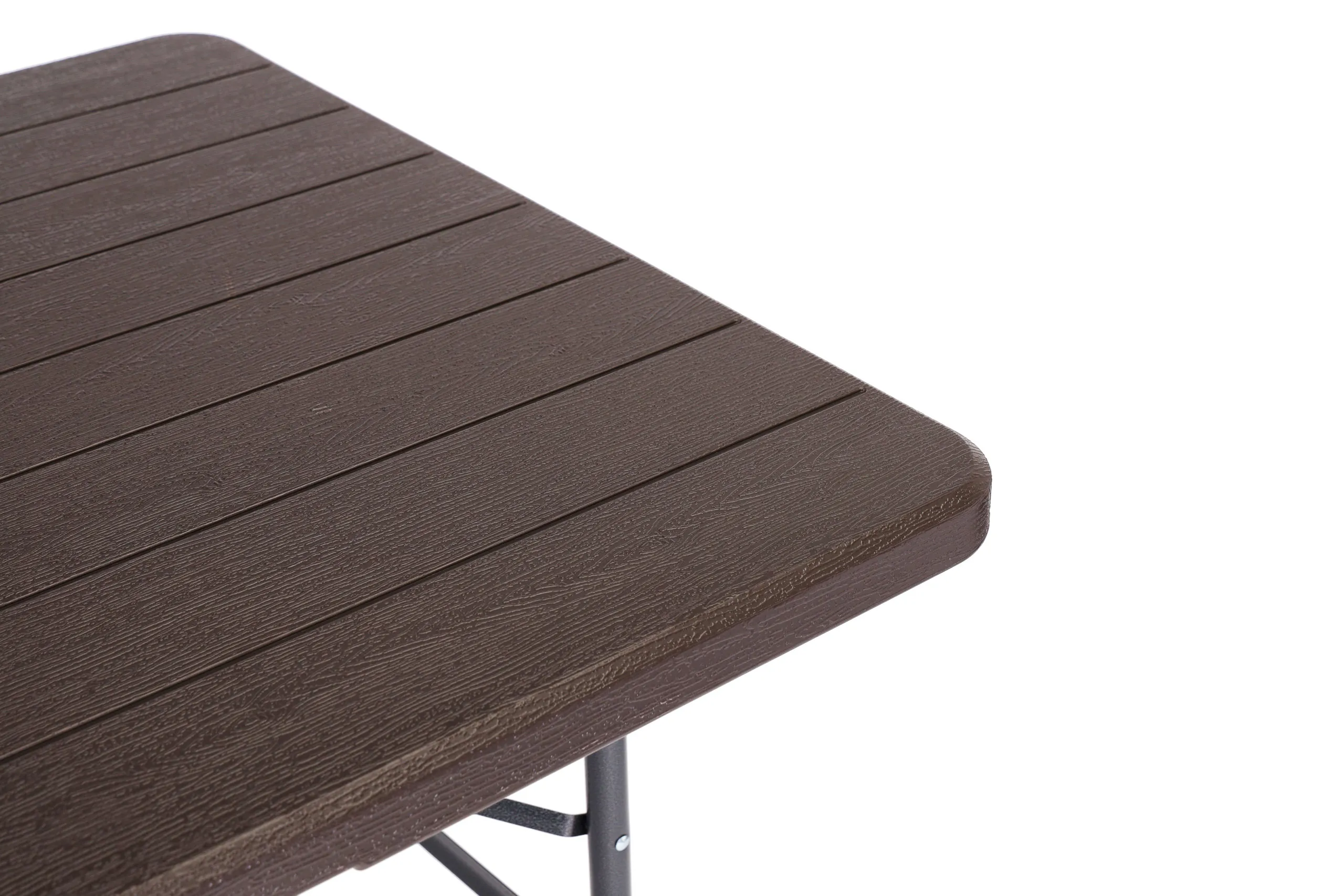 modernhome catering stol 180 cm + 2 klupe - smeđi - slika 8