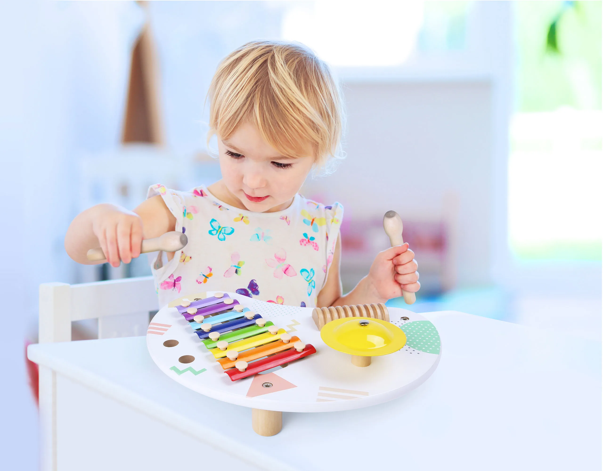 stol s instrumentima, glazbeni stol, činele +18m ecotoys - slika 4