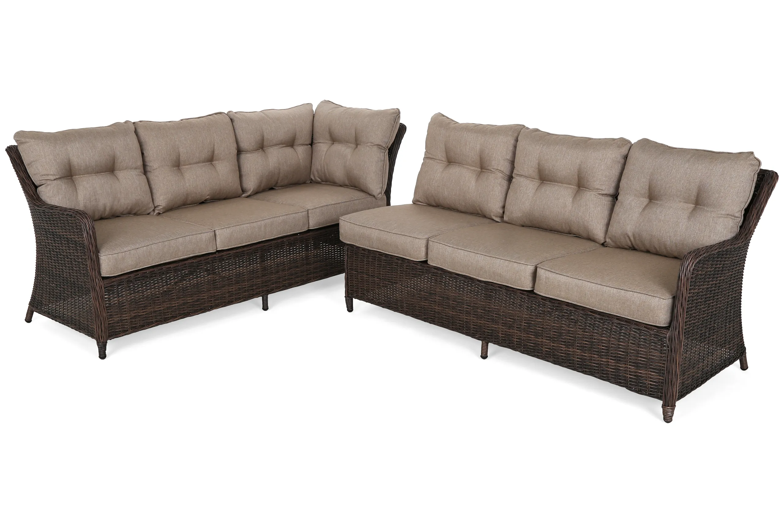 lijevi kutni set california brown mat / brown melange - slika 5