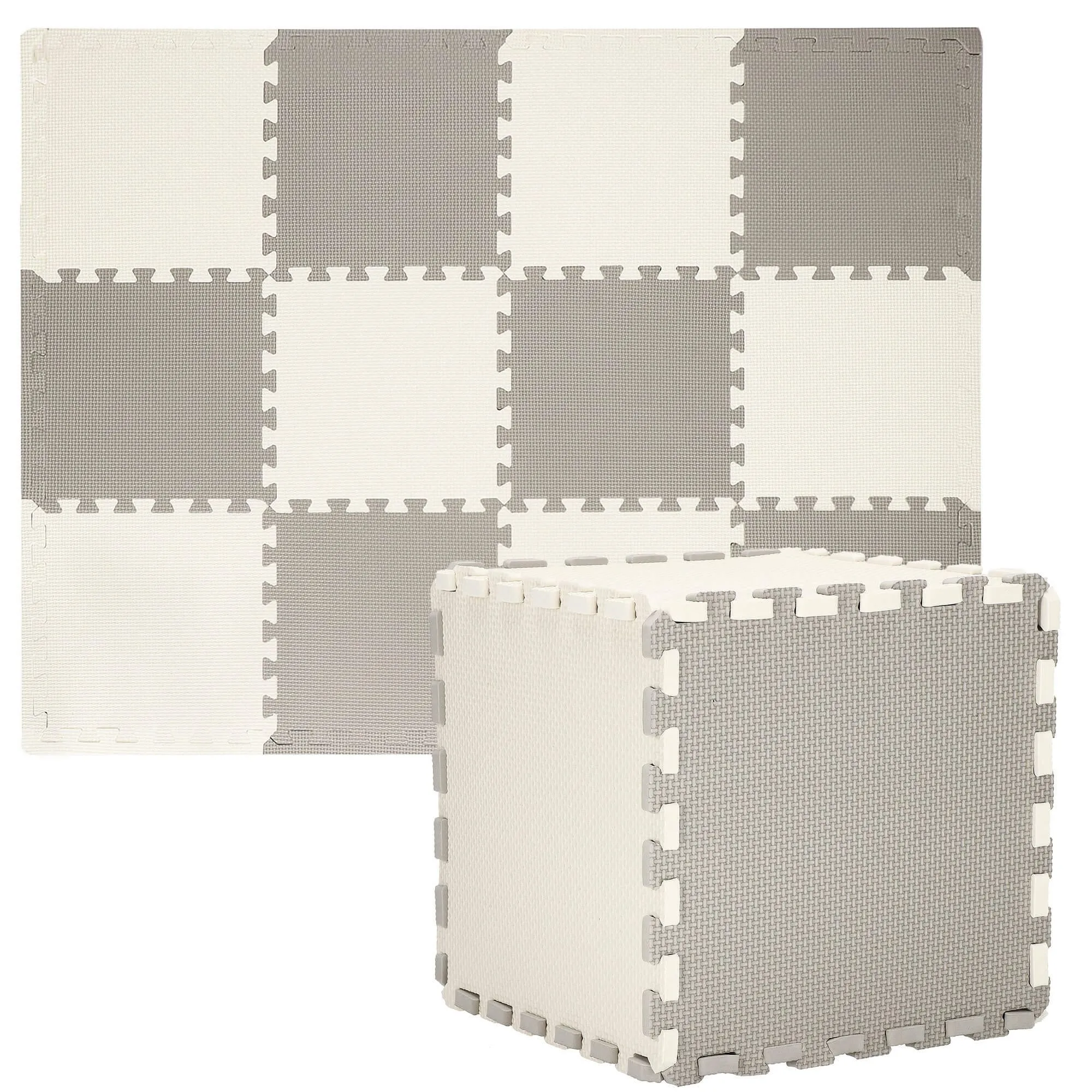 pjenasta podloga puzzle 30x30 cm krem-siva - slika 5