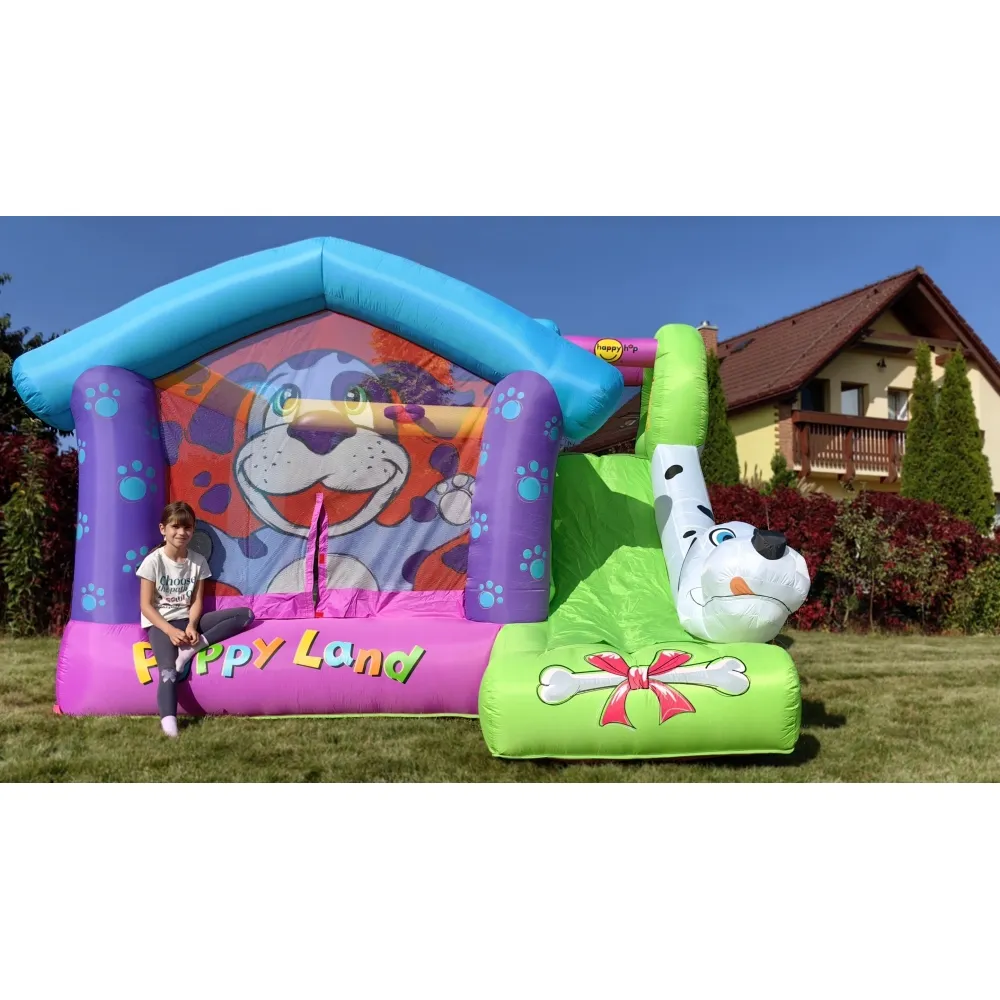 happy hop puppy land dog dvorac na napuhavanje s toboganom - slika 4
