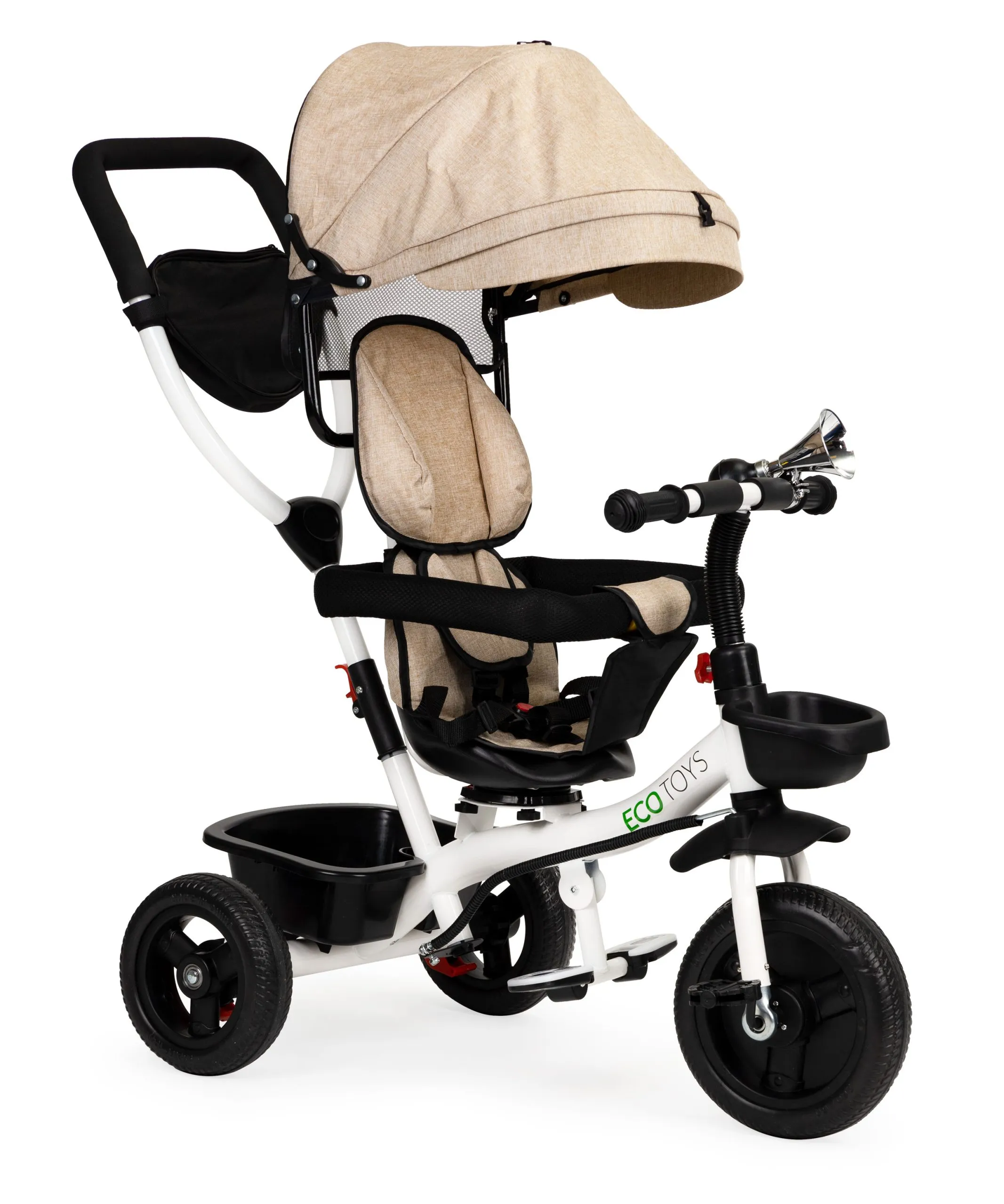 ecotoys dječji tricikl bež - slika 3