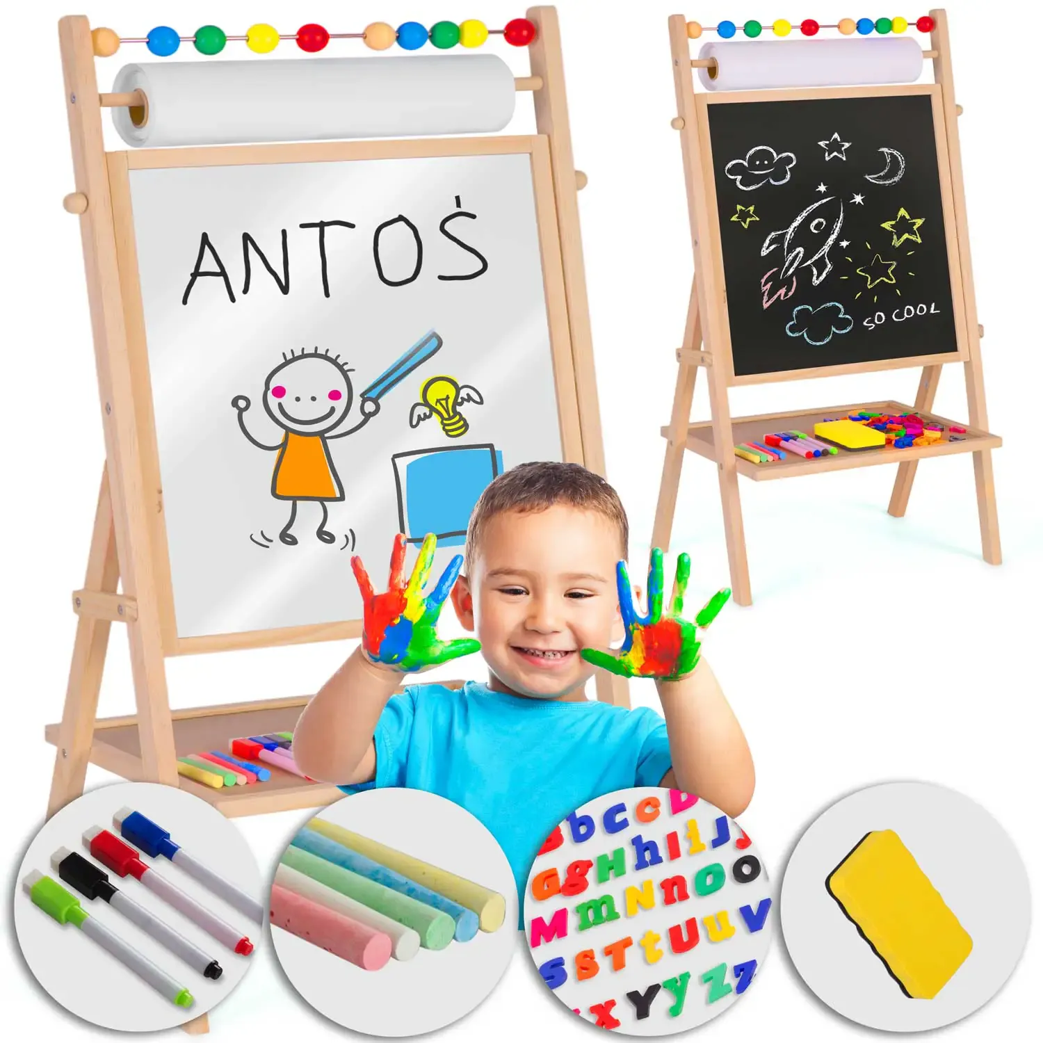 ricokids višenamjenska ploča za djecu 80 x 40 x 28 cm - slika 2