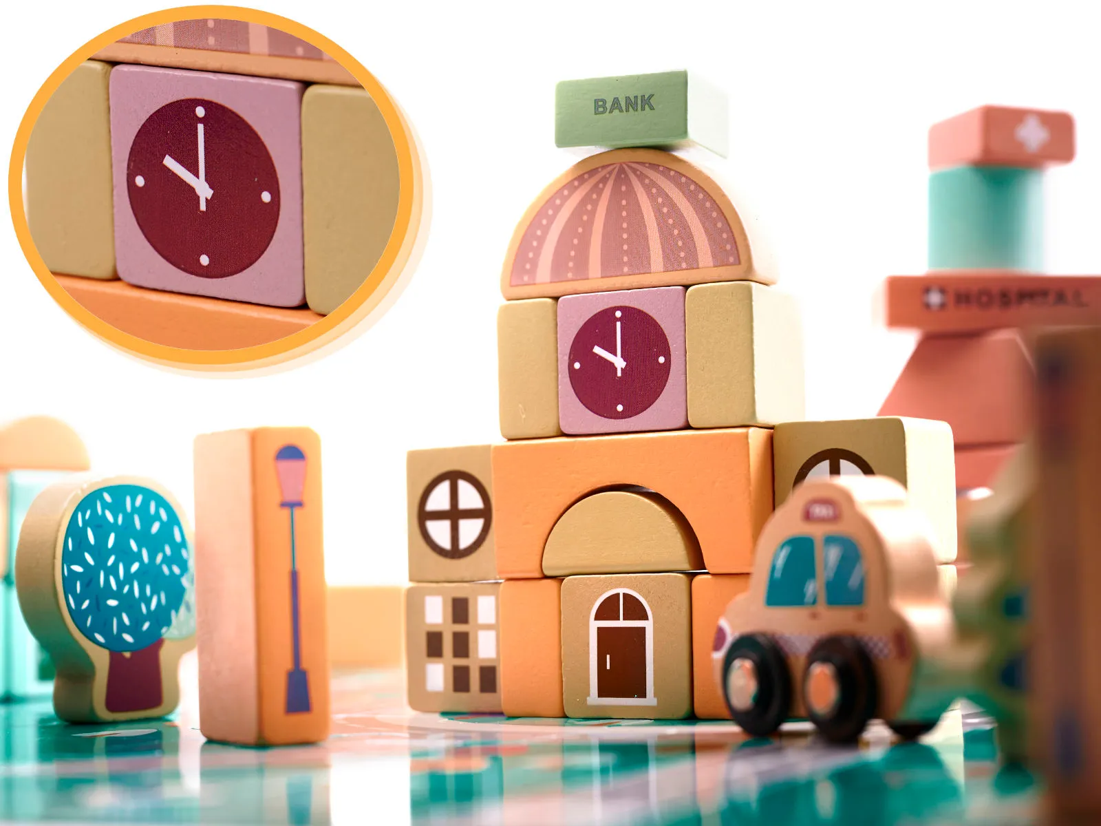 drvene kocke puzzle grad 181 kom. - slika 6