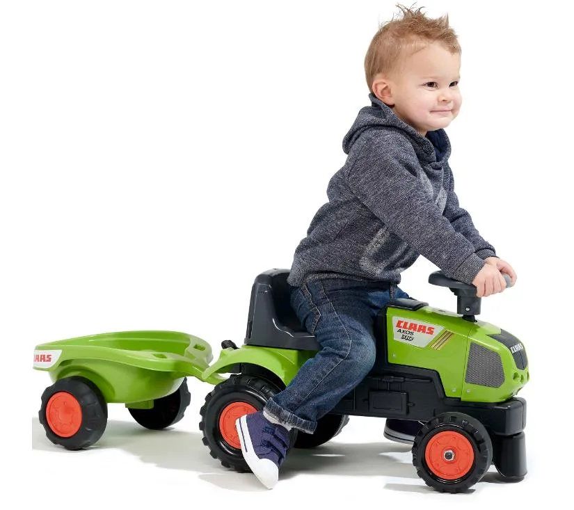 falk traktor na pedale s prikolicom class axos - zeleni 12mj+ - slika 3