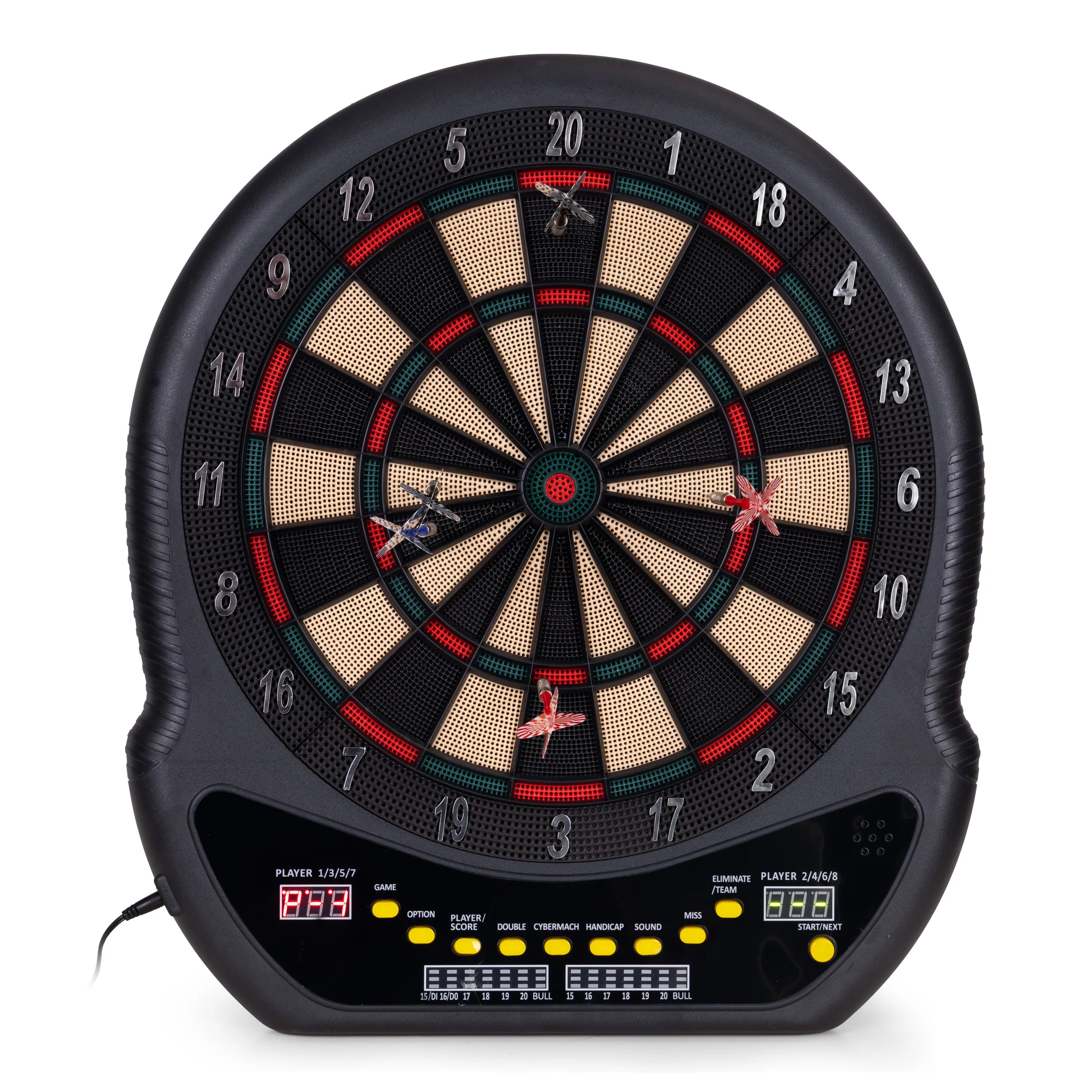 elektronička pikado ploča s lcd zaslonom 48 cm – 27 igara, set s 12 strelica - slika 7
