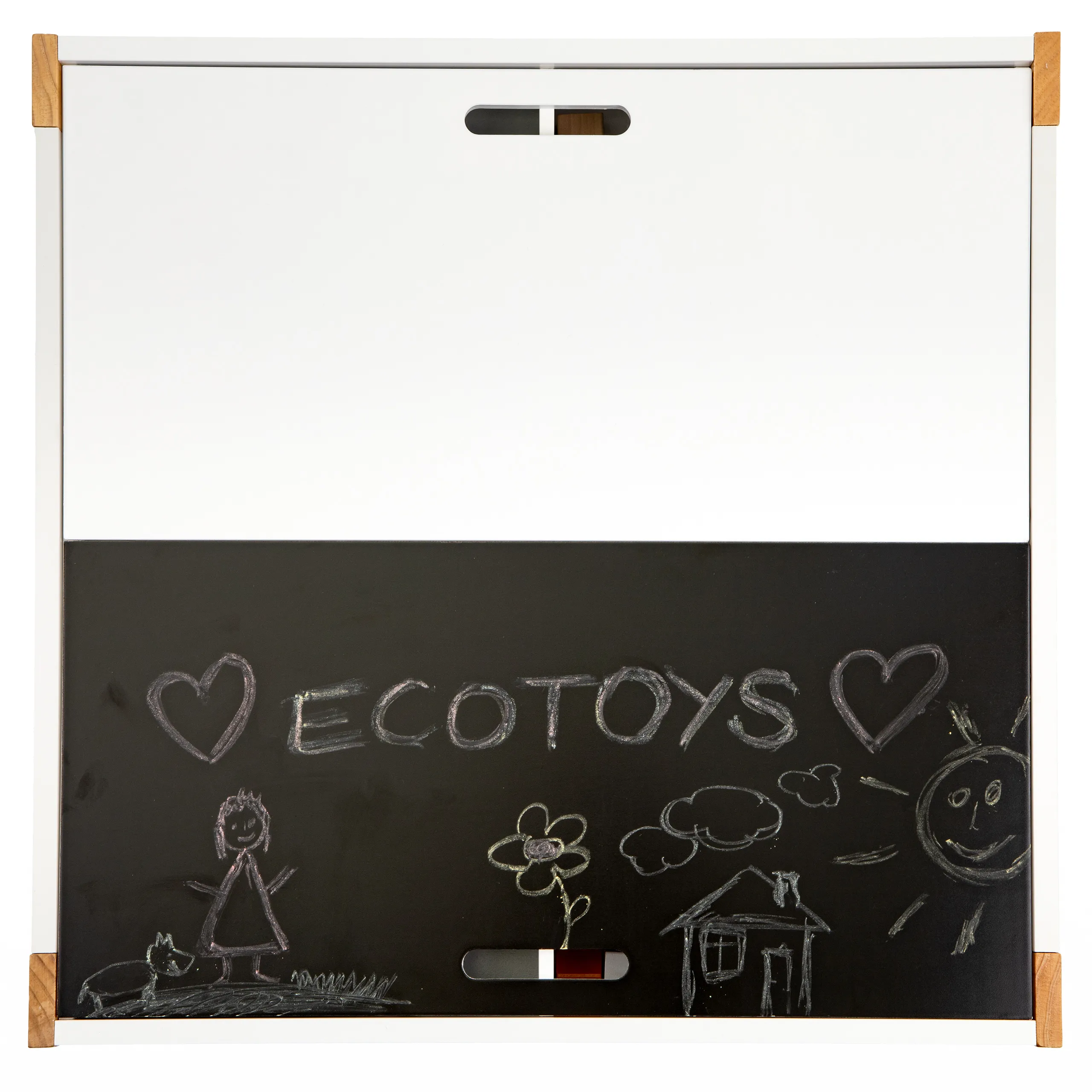 ecotoys set dječjeg stola sa stolicama bijeli - slika 9