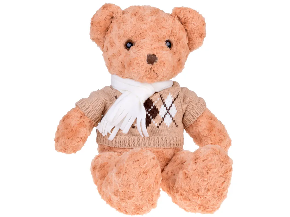 mekani medvjed teddy u džemperu i šalu, 60 cm - slika 3
