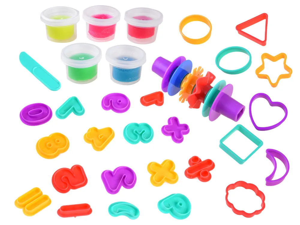set s plastičnom masom i kalupima oblici i brojevi za4292 - slika 3
