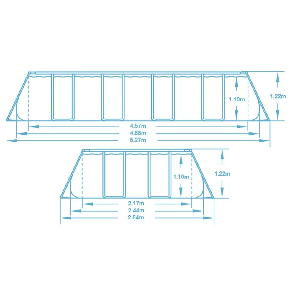 vrtni bazen s okvirom 488 x 244 x 122 cm 12 u 1 bestway 56670 - slika 8