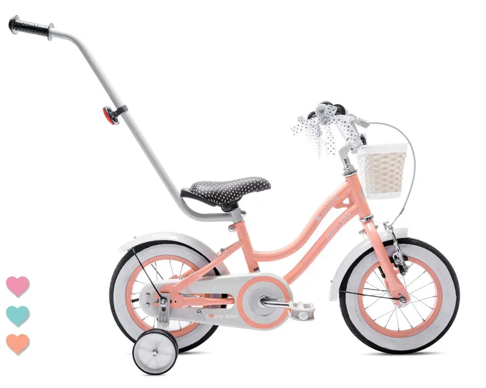 dječji bicikl 12" heart bike boja breskve - slika 8