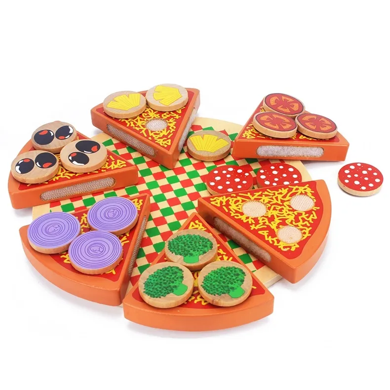 montessori drveni set pizza s dodacima - slika 8