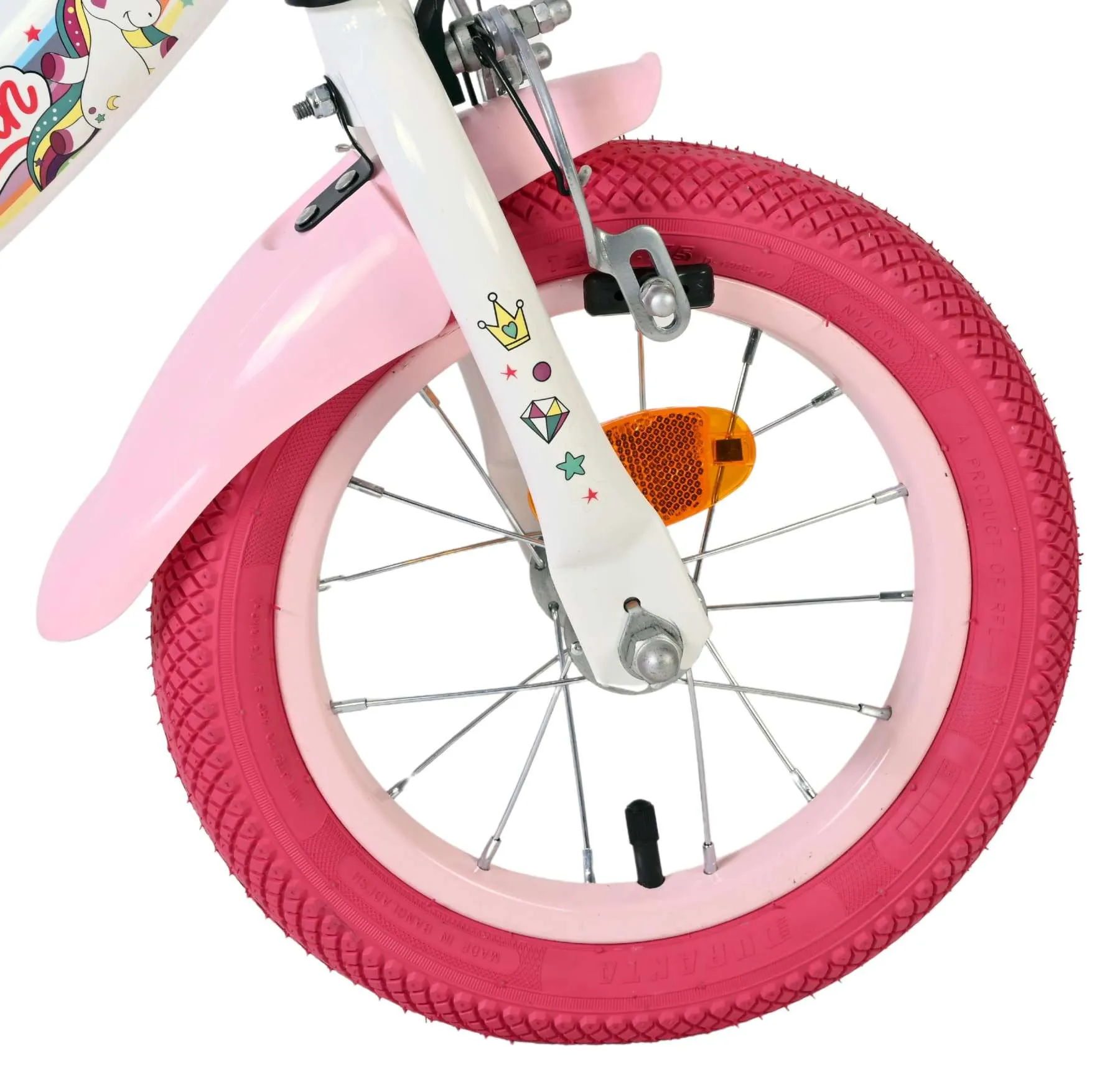 volare dječji bicikl unicorn 12″ bijele boje - slika 4
