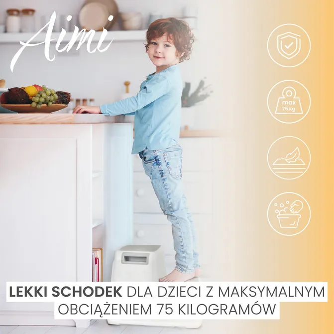 pomoćna stepenica za djecu aimi, siva - slika 8