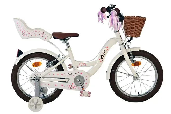 Volare Blossom dječji bicikl za djevojčice - 16" - bijeli - dvije ručne kočnice - Pribislavec