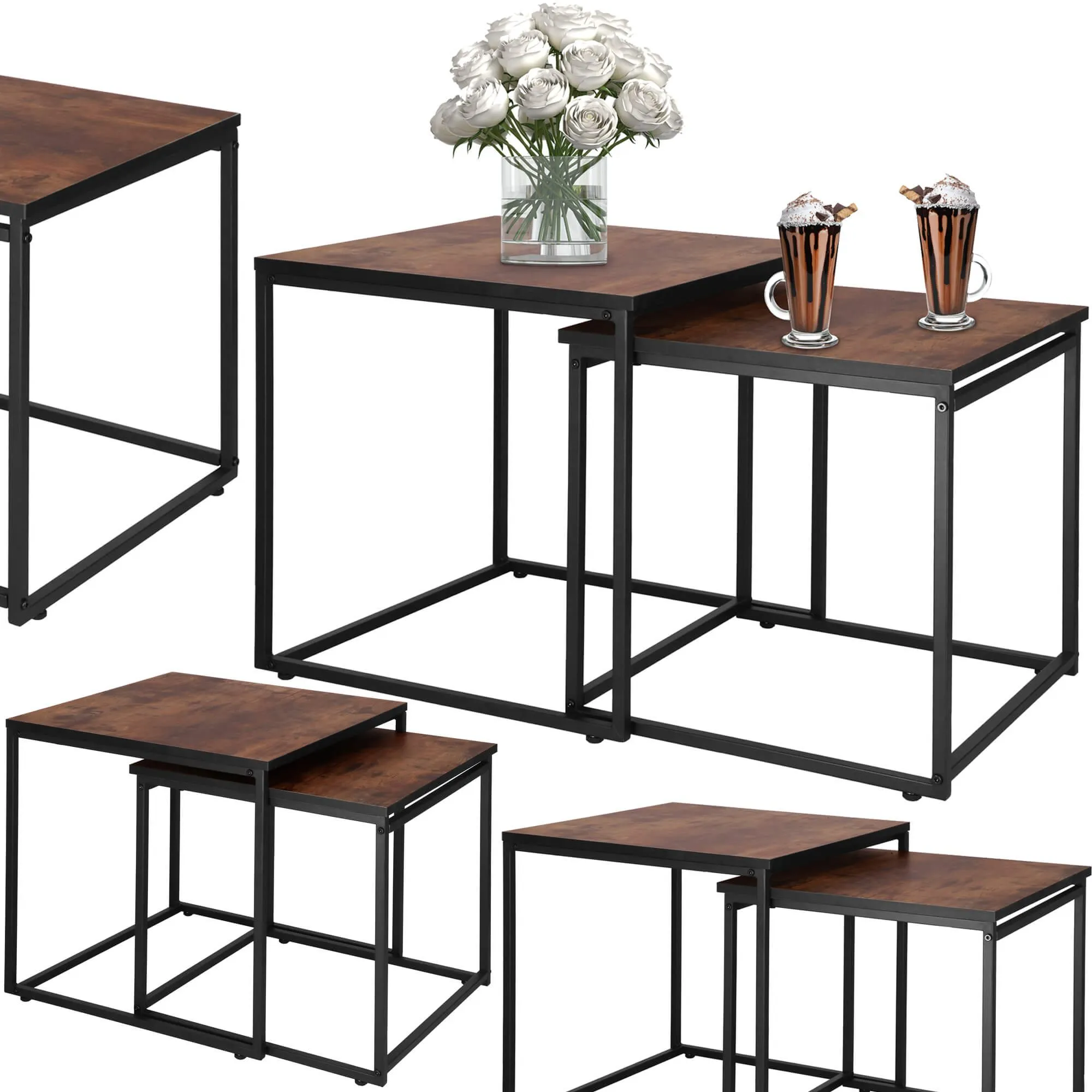 springos set stolova za kavu, dimenzije 50 x 50 x 50 cm i 45 x 45 x 45 cm - slika 4