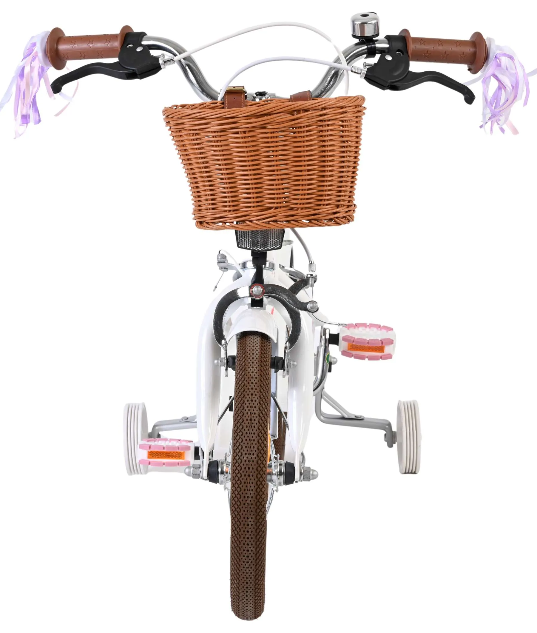 volare dječji bicikl blossom 14″ bijele boje, s dvije ručne kočnice - slika 7