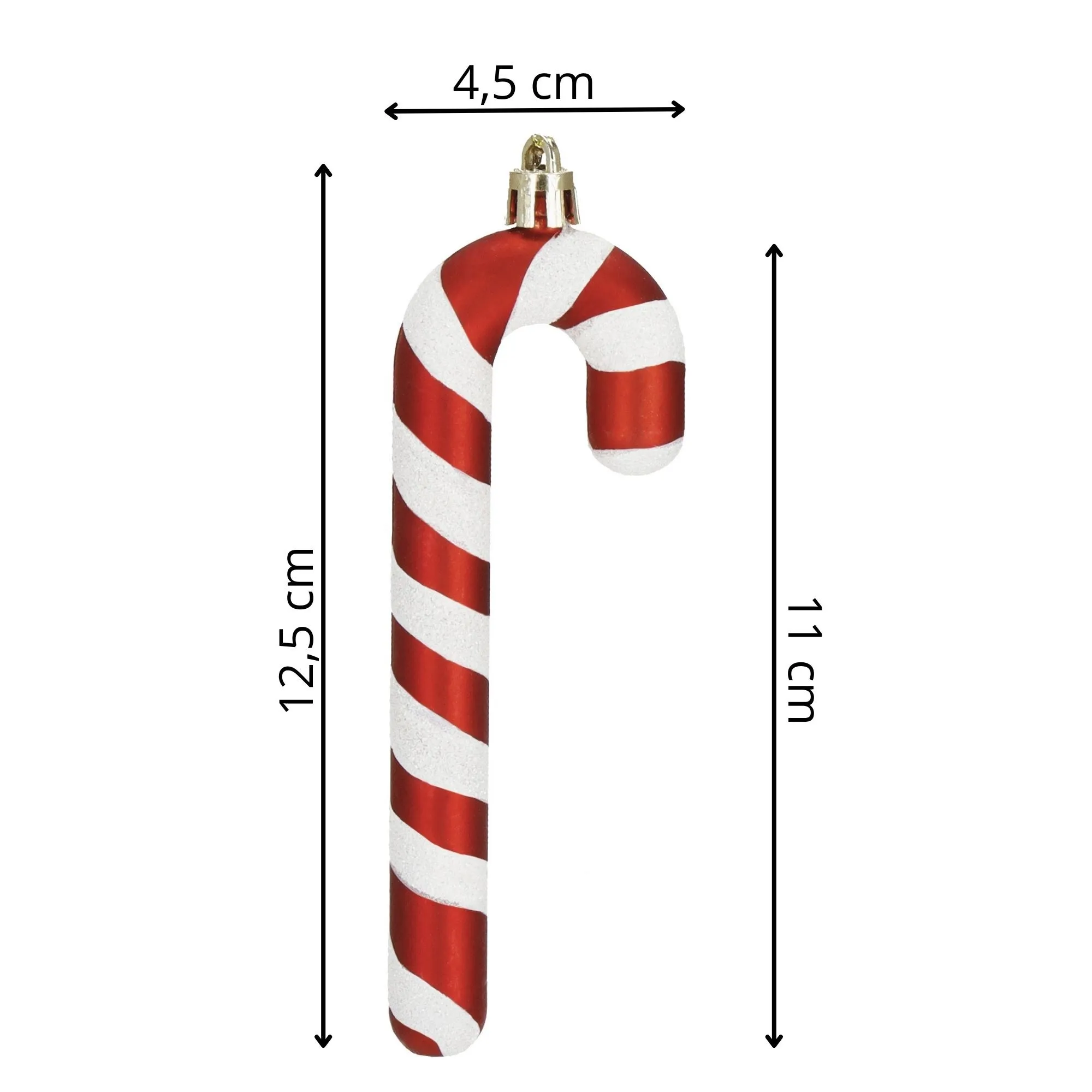 božićni ukrasi 14 cm – set 4 komada štapić slatkiša - slika 4