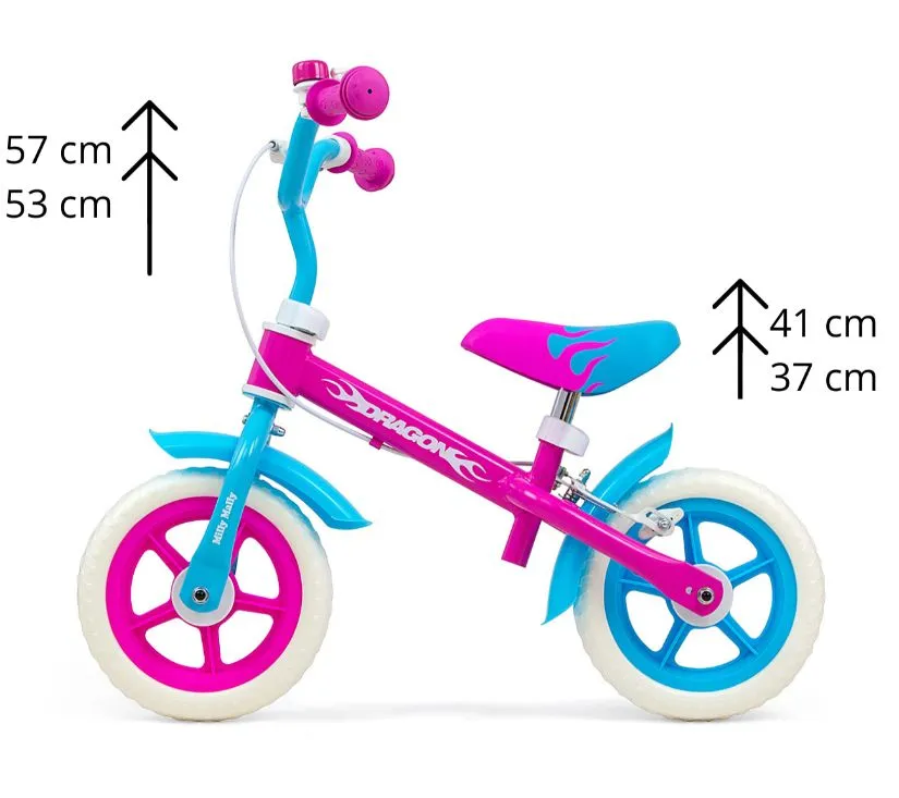 milly mally bicikl guralica dragon rozni - slika 3
