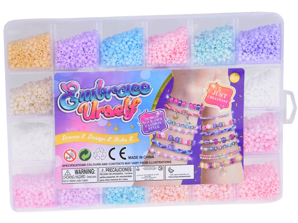 set pastelnih perli za narukvice prijateljstva, 24 boje - slika 9