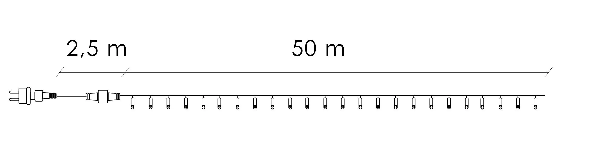 božićne led lampice 1000 kom višebojna - slika 3