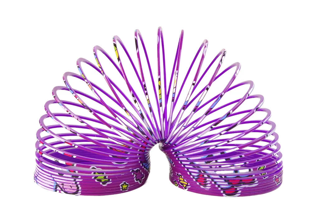 spiralna opruga s motivima jednoroga i duge 6cm ljubičasta - slika 4