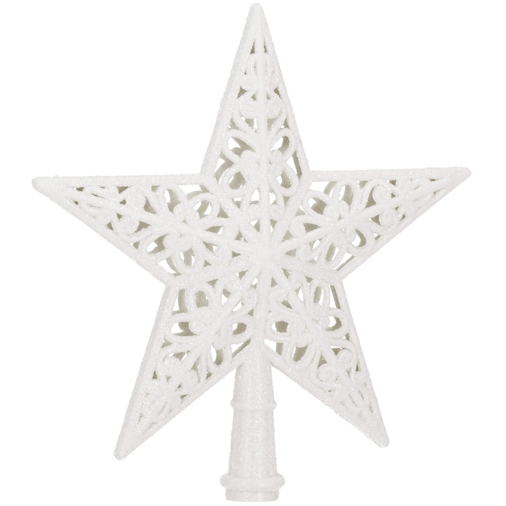 božićni ukras zvijezda 19,5 × 20,5 cm bijela - slika 3