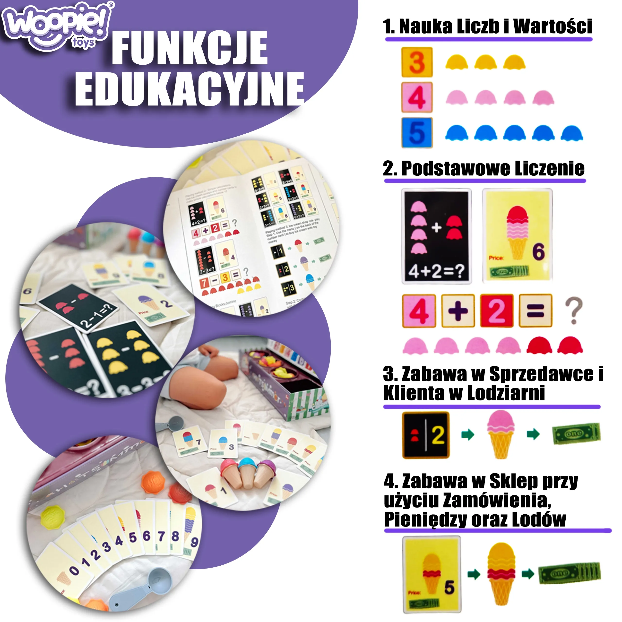 woopie edukativna slastičarna xxl + učenje brojenja 87 kom. - slika 3