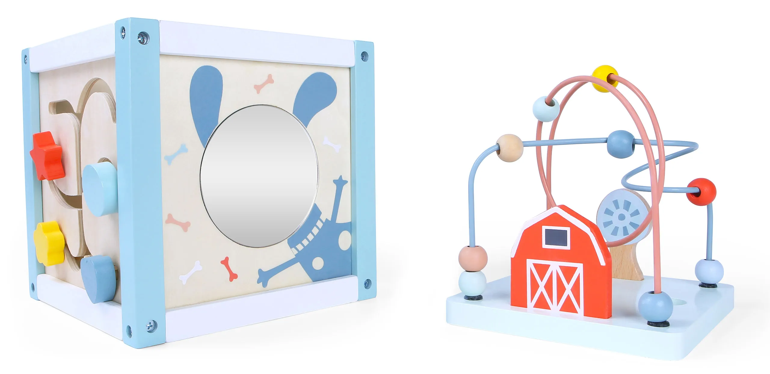 ecotoys drvena edukacijska kutija plava - slika 4