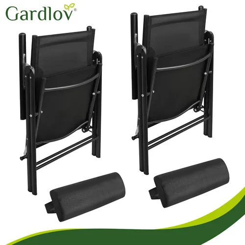 gardlov gardlov crna sklopiva vrtna stolica, 2 komada - slika 7