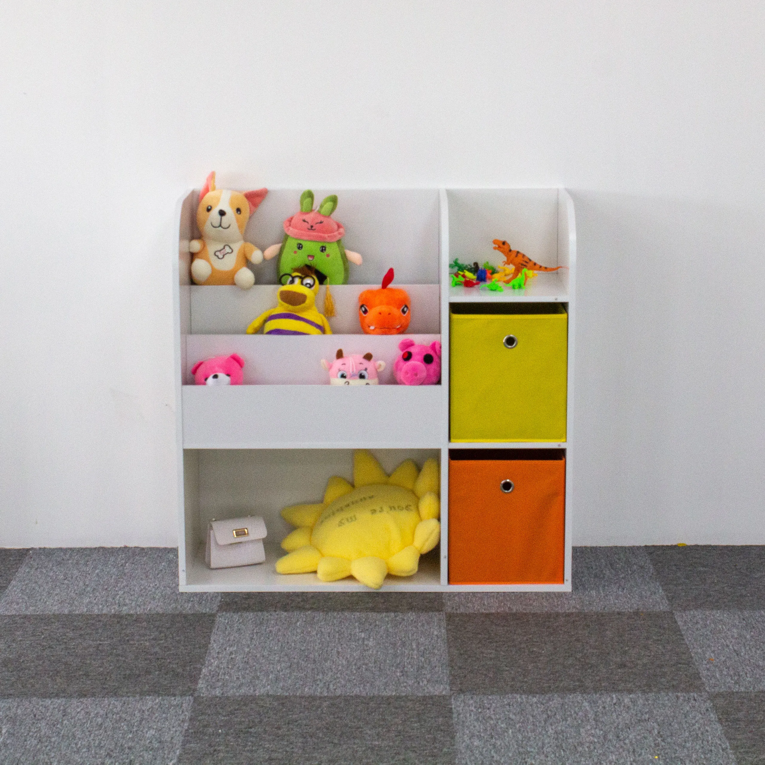 ecotoys ormarić s policama za knjige i organizatorom igračaka - slika 7