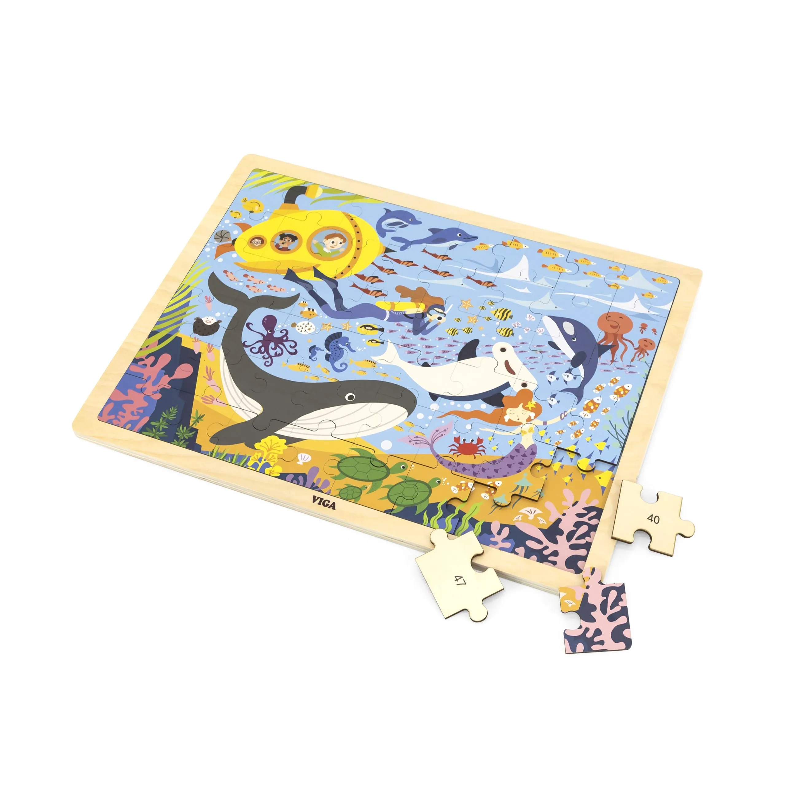 viga 44583 puzzle na podlozi, 48 dijelova - upoznajemo more i njegove stanovnike - slika 4