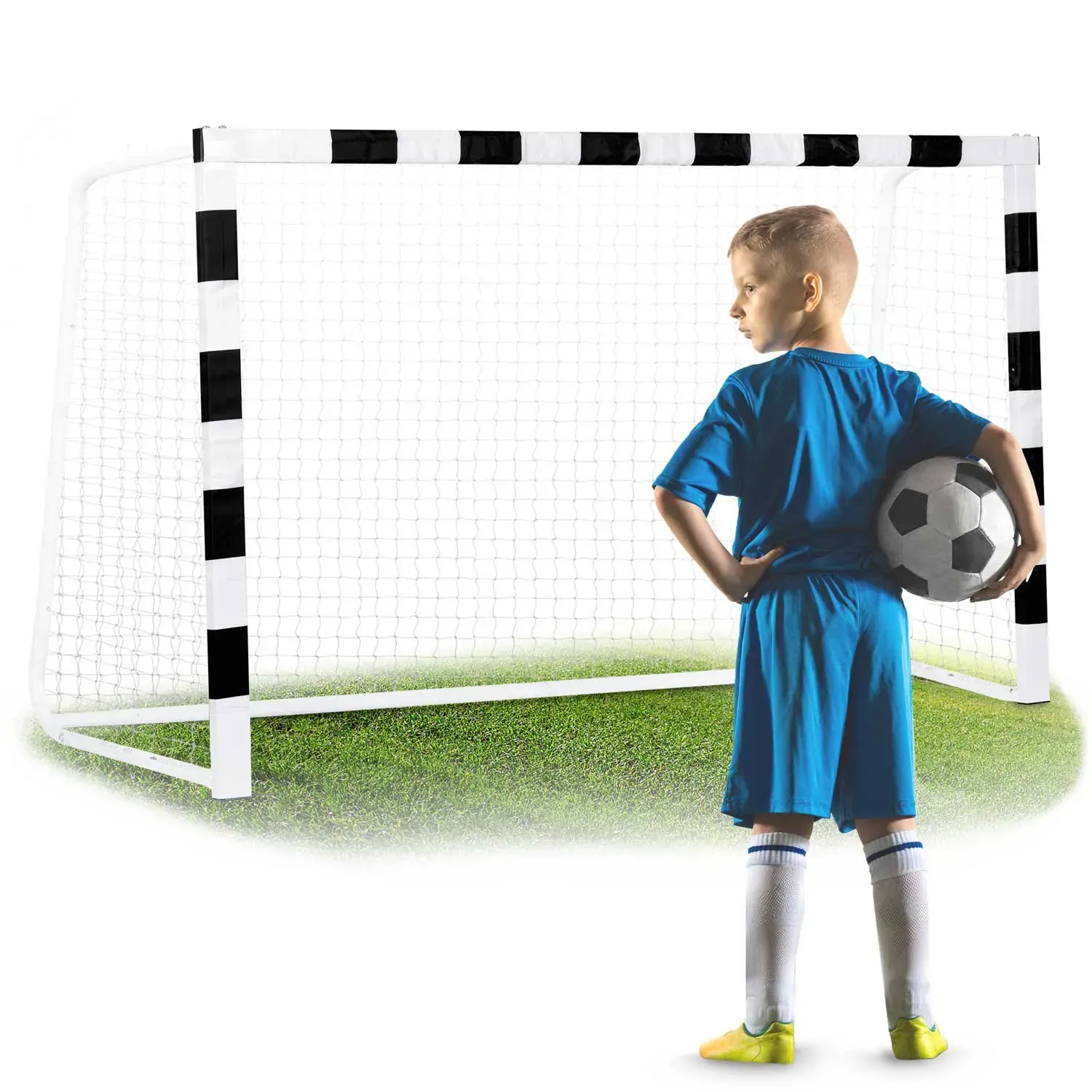 nogometni gol 180 x 120 x 60 cm ns-464 crno-bijeli - slika 2