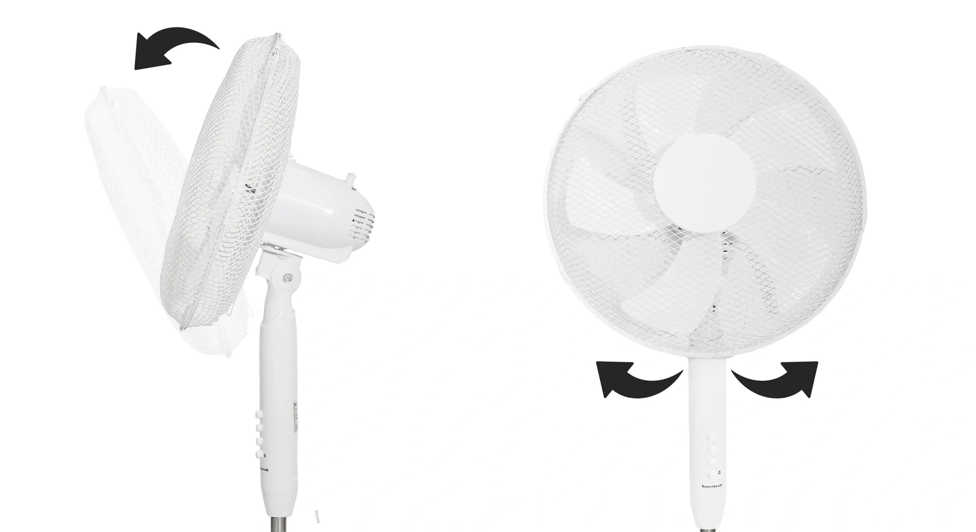 samostojeći podni ventilator, 45 w, 3 načina rada, 5 lopatica, bijele boje - slika 8