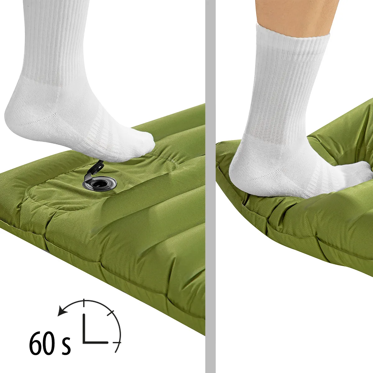 zelena prostirka s ugrađenom pumpom 9 cm nils camp - slika 5