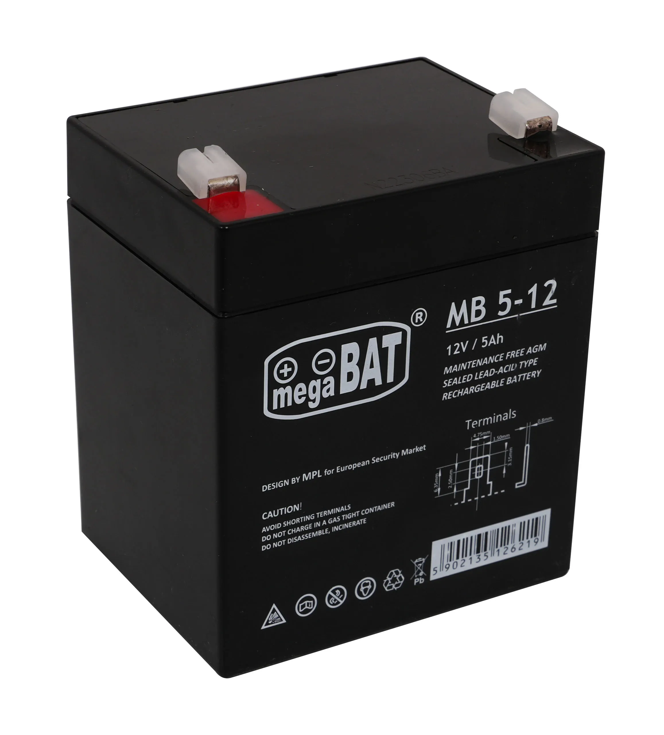 akumulator 12v/5ah - slika 3