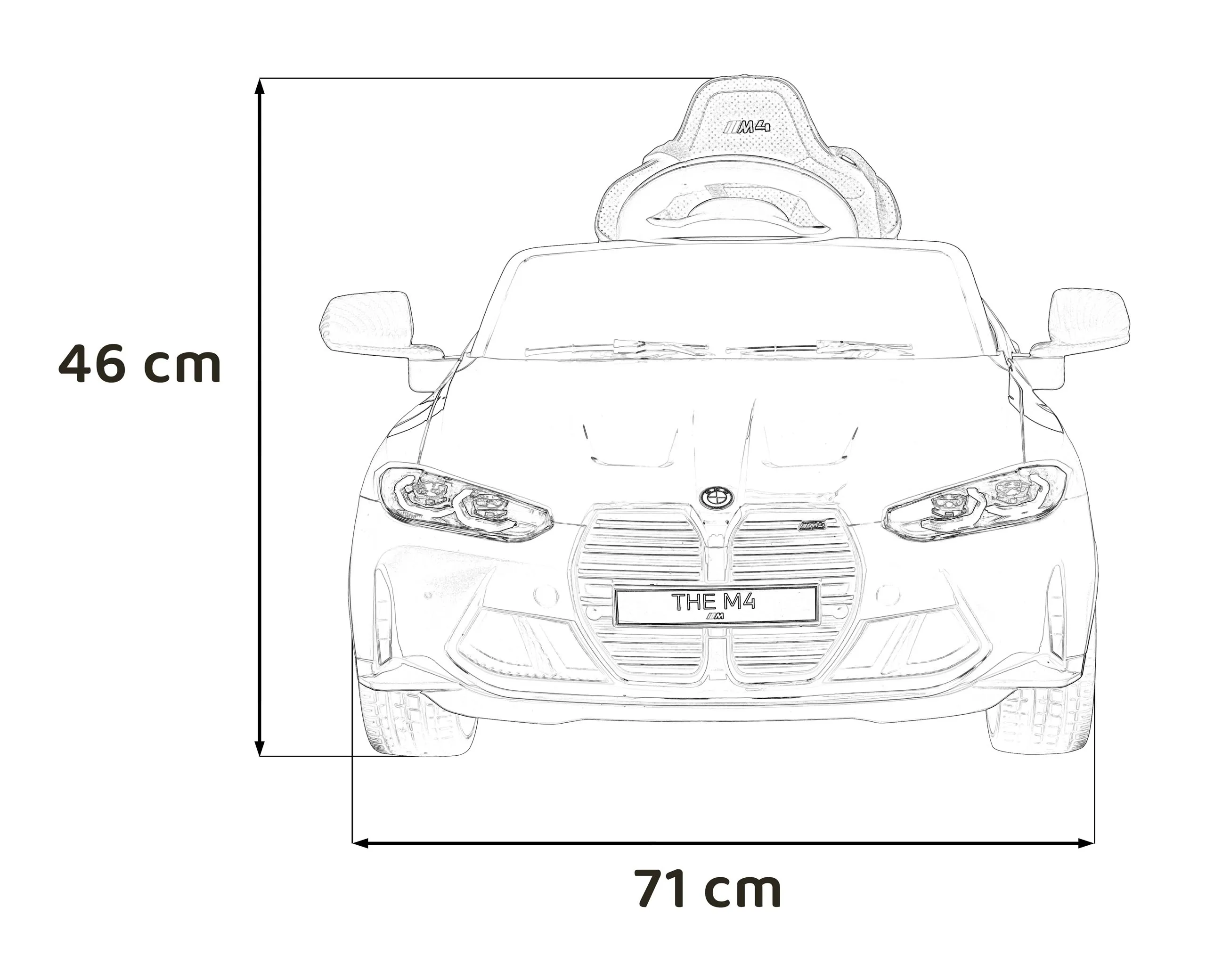 automobil bmw m4 na akumulator bijeli - slika 3