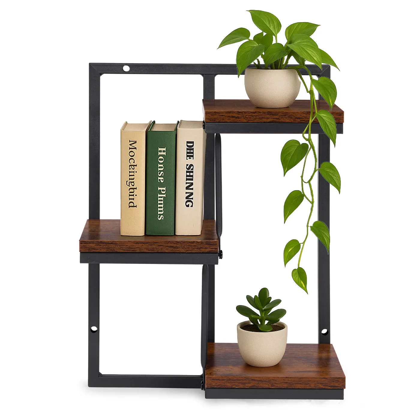 modernhome loft zidni stalak za cvijeće za dekoraciju, s 3 razine - slika 7