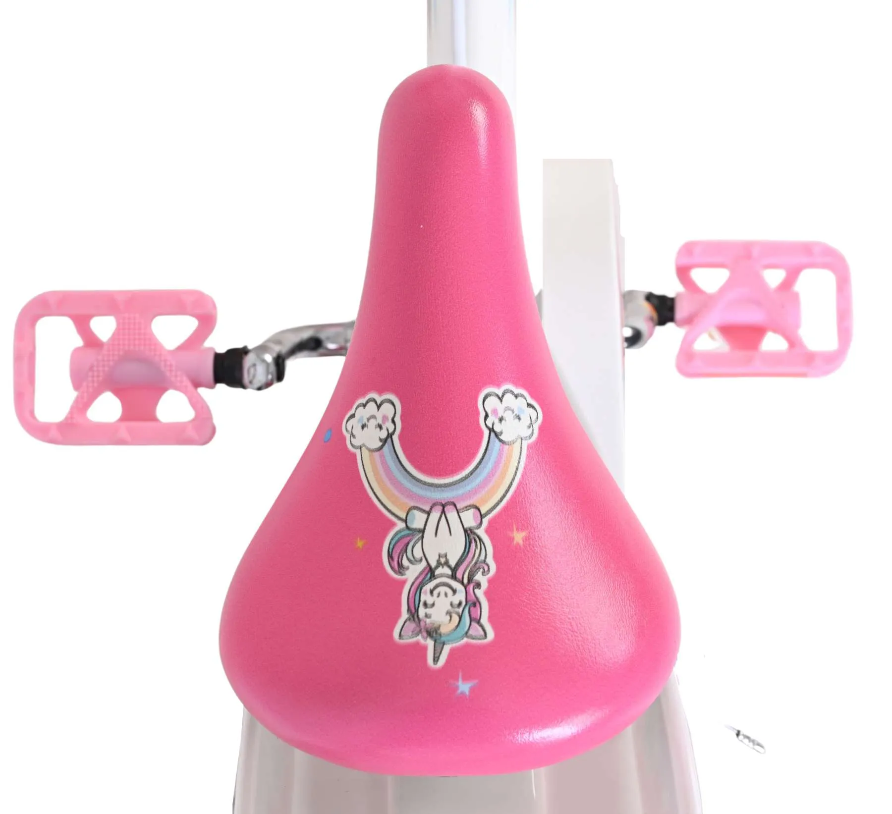 volare dječji bicikl unicorn 14″ bijele boje, s dvije ručne kočnice - slika 5